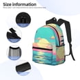 thumbnail image 3 of Fotbe Retro Palm Beach Sunset Mochila Ligera Casual para Laptop para Hombres y Mujeres, Mochila Impermeable de Uso Diario, Mochila para Universidad, 3 of 6