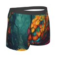 thumbnail image 3 of Balery Colorful Owl Forest Men's Boxer Briefs, Soft and Breathable Cotton Underwear with nylon Waistband-X-Large, 3 of 9