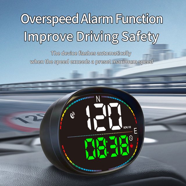 Car Head Display,Speed Time Alarm Vehicle 3inches Dual 3inches Display 3 Universal Head Alarm All Vehicle Time Overspeed Universal With Alarm Display Dual Car Head Car Universal Head Inches