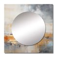thumbnail image 2 of Designart "Minimalistic Horizon With Beige And Gold Waves" coastal minimalism Square Mirror Wall Decor Coastal - Large Beige Square Bathroom Mirror - Square Printed Wall Mirror Art, 2 of 5