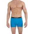 thumbnail image 5 of Men's Papi 990001 Repeat Logo Cotton Stretch Boxer Briefs - 4 Pack (Black/Light Blue/Char S), 5 of 10