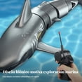 thumbnail image 4 of predolo Tiburón a Control Remoto Diseño Realista Tiburón de Juguete Teledirigido Batería Recargable Animal Acuático Teledirigido para Agua para Piscina, 4 of 5
