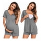 thumbnail image 2 of Pijama de Maternidad de Manga Corta, Pijama de Maternidad para Mujer, Conjunto de Ropa de Dormir para Embarazo, Conjunto de Pijama de Enfermería, Eficiencia Óptima, 2 of 4