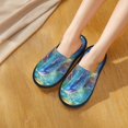 thumbnail image 6 of Fotbe Colorful Winged Dolphin Pattern Women's Fuzzy Slippers Plush Slippers Fluffy Winter House Shoes Indoor and Outdoor-Medium, 6 of 8