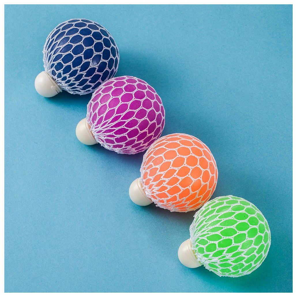 4PCS ADHD Bad Habits & More SODIAL Mesh Squishy Ball Super Big 7.5cm Rubber Vent Grape Stress Ball Squeezing Stress Relief Ball- for Kids & Adults.Stress Squishy Toys for Autism
