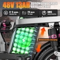 thumbnail image 2 of Electric Bike for Adults Teens, 749W Peak Folding Ebike, 25MPH & 25 Miles Range, 14" Commuting Ebike with Dual Suspension & Dual Brake, 3-Speed Modes, Portable Electric Mini Bike,UL2849, 2 of 7