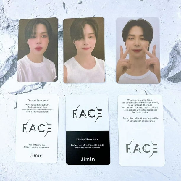 Kpop BTS Jimin Álbum Face Lucky Draw Photocards Soundwave Photo