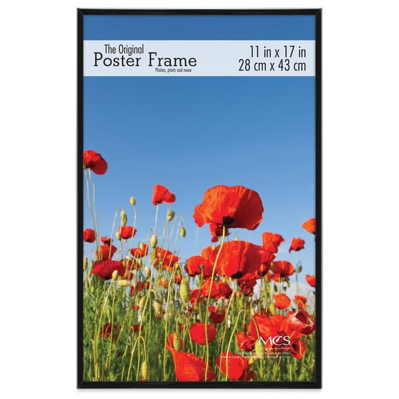 MCS Large Format Gloss Poster Frame - 11" x 17" x 5/32", Black