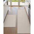 thumbnail image 1 of Kitchen Mat Anti Fatigue 17x29+17x59, Non Slip Cushioned Comfort Runner Rug for Standing Desk Waterproof, Beige, 1 of 9