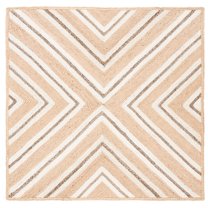 SAFAVIEH Natural Fiber Dudley Geometric Area Rug, Natural/Ivory, 6' x 6' Square