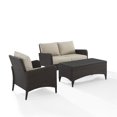 thumbnail image 3 of Crosley Kiawah 3 Piece Outdoor Wicker Conversation Set in Sand, 3 of 17