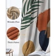 thumbnail image 6 of Boho Black Out Curtains 84 Inch Long for Living Room, Bohemia Middle Century Leaves Abstract Minimalist Beige Blackout Curtain Shade Thermal Insulated Window Curtains Grommet Drapes 42"x84" 2 Panels, 6 of 8