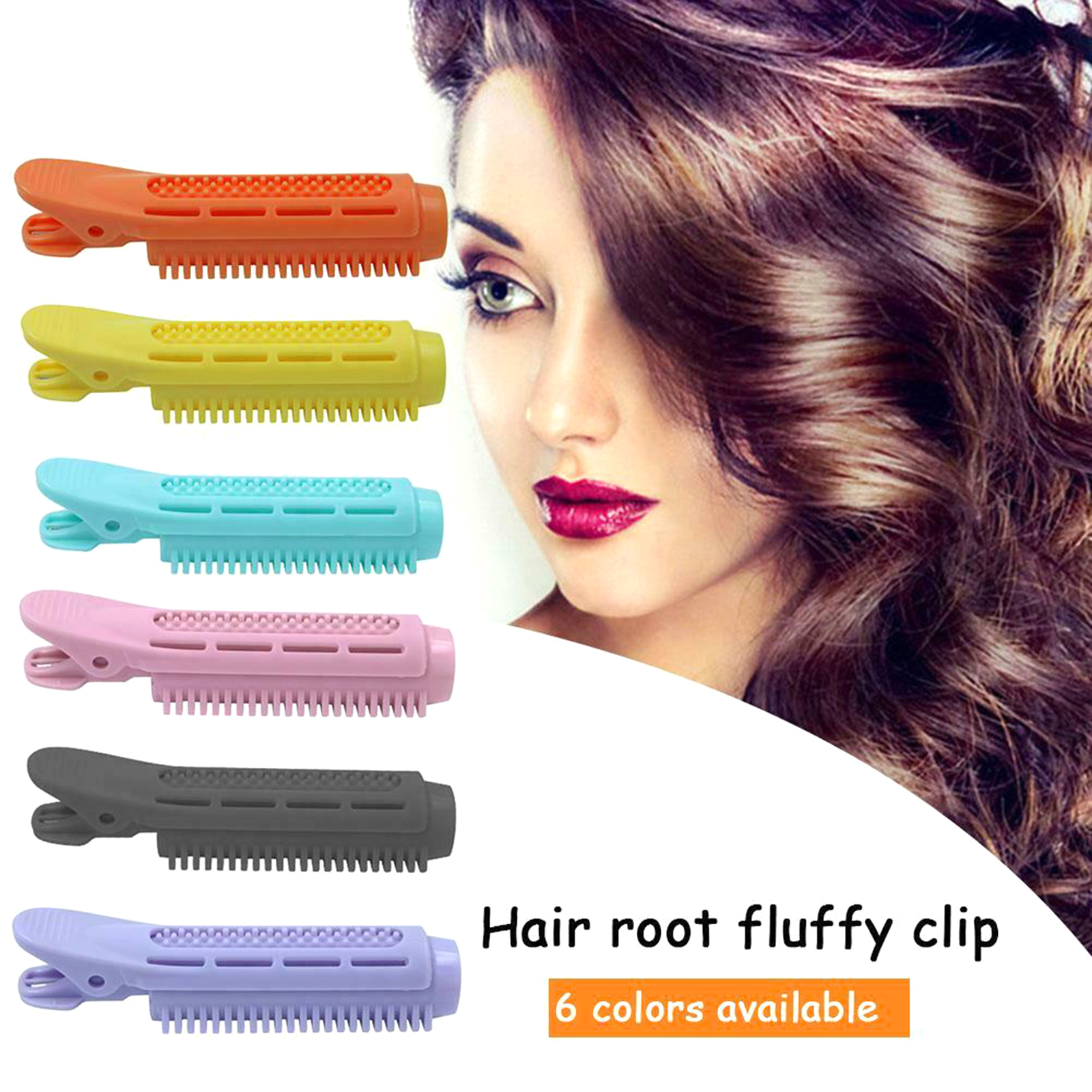 Aibecy 6 Pcs Styling Curling Clip Self Grip Root Volume Fluffy Hair Curler Clip Perm for Hair Styling - image 5 of 7