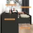 thumbnail image 4 of 63 Inch 12 Drawer Dresser for Bedroom,Modern Wood Dresser Chest of Drawers with Large Storage Space for Bedroom, Sturdy Organizer for Closet, Living Room, Hallway,Black,63"x15.7"x38.5", 4 of 8