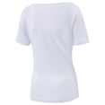 thumbnail image 4 of Womens Summer Short Sleeve T Shirts Slim Fit One Piece Cutout Scoop Neck Going Out Date Night Tops, 4 of 5
