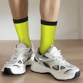 thumbnail image 5 of Goofa Yellow Printed Men's Crew Socks, Soft Durable Breathable Moisture-Wicking with Odor Control Cotton socks, 5 of 9