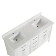 thumbnail image 3 of Madrid 60 inch wood double sink vanity with marble and ceramic sink in Blue, 3 of 20