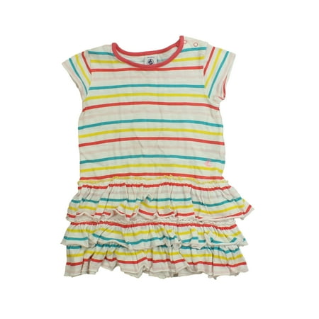 

Pre-Owned Petit Bateau Girls White | Multi | Stripes Dress size: 18 Months