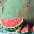 thumbnail image 6 of WYYP Watermelon Round Tablecloth Outdoor Fitted 100% Polyester Fiber for Picnic Camping and Kitchen Dining Party Watermelon White, 6 of 8
