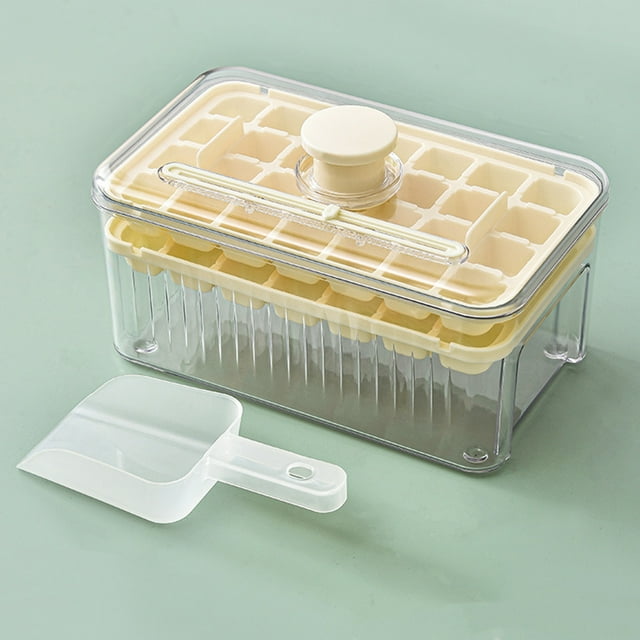 JMYHOAM Ice Trays, Ice Cubes Tray with Lid and Bin,56 Pcs Ice Cubes Molds with Ice,Easy Release & Save Space, Ice Cubes Storage Container Set Home and Kitchen on Clearance