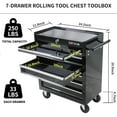 thumbnail image 4 of POWANLI 7-Drawer Rolling Tool Chest with Wheels Multifunctional Tool Chest Portable Tool Storage Cabinet with Locking System for Garage Workshop Warehouse Repair Shop, 4 of 10