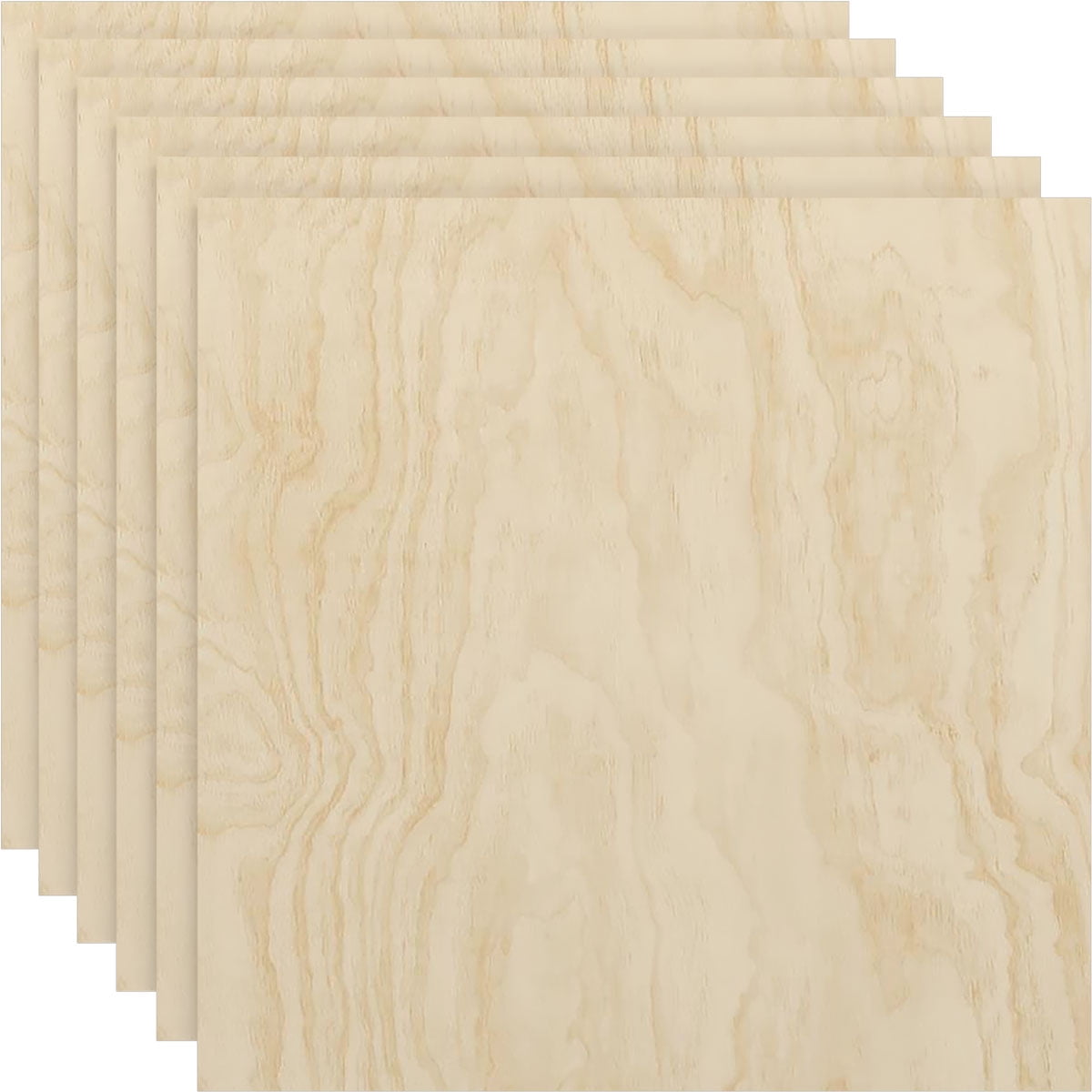 15 3/4"W x 15 3/4"H x 1/4"T Wood Hobby Boards, Birch (6-Pack)