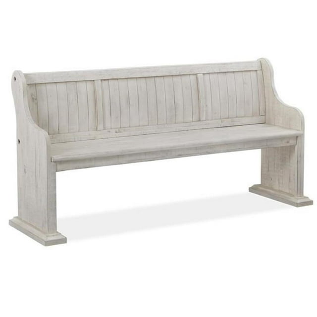 Magnussen D4436 Bronwyn Bench w/Back in White