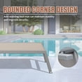 thumbnail image 3 of Patio Chaise Lounge Set Of 3, Aluminum Pool Lounge Chairs With Side Table, Outdoor Adjustable Recliner All Weather For Poolside, Beach, Yard, Balcony (Khaki), 3 of 6