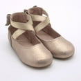 thumbnail image 4 of Girls Abigale bow back zip up ballet flats Shimmer suede, Lilac 8 toddler, 4 of 10