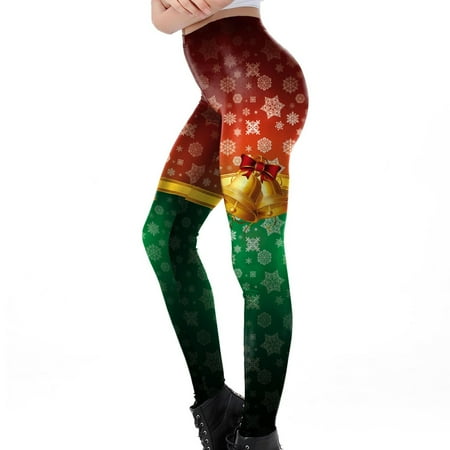 

Uorcsa Sexy Leggings Long Digital Stretchy Floral Printed Tights for Women Multicolor