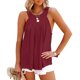 thumbnail image 2 of Camiseta sin mangas con espalda cruzada holgada, camiseta sin mangas de cuello alto para mujer, camiseta sin mangas de verano para mujer, chaleco con espalda cruzada probado profesionalmente, 2 of 4