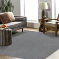 thumbnail image 2 of Hasoo 8' x 10' Area Rug for Living Room Solid Textured Vintage Rug Non Slip Throw Rugs Indoor Carpet, Gray, 2 of 5