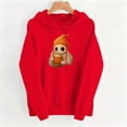 thumbnail image 5 of Ynynloco Women's Halloween Graphic Ghost Hooded Sweatshirt Fall Long Sleeve Pullover Casual Tops with Pocket, 5 of 5