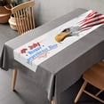 thumbnail image 6 of Chmadoxn 4th of July Table Runner, Independence Day Table Runner Dresser Scarves, July 4th Non-Slip Rectangle Burlap Decor for Home Stars Red and White Check Plaid Tablecloth, 6 of 8
