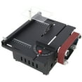thumbnail image 4 of Mini Table Saw, Belt Sander with Stainless Steel Top, 4pcs Blades, 10pcs Sanding Blet and 7 Gear Adjustable 0-90° Angle, Available for Wood/PCB/Acrylic/Plastic, DIY Model Crafts Cutting Tool, Black, 4 of 9