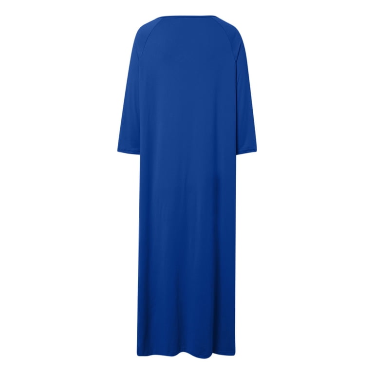 TYGHBN Women Solid Comfortable Casual Skirt Loose Pajamas Quarter Sleeve  Nightgown Dog Robe for Women Cat Bathrobe Towel Cow Robe Winter Robes for  Women Full Length Tall Tan Robe Dressing Gowns for -