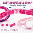 thumbnail image 4 of 2 Pack Goggles for Kids Toddler 3-15, Anti Fog No Leak Clear Swim Goggles for Boys Girls Pool Beach Swimming, 4 of 9