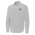 thumbnail image 2 of Men's Antigua Gray Cincinnati Reds Porter Woven Long Sleeve Button-Down Shirt, 2 of 3