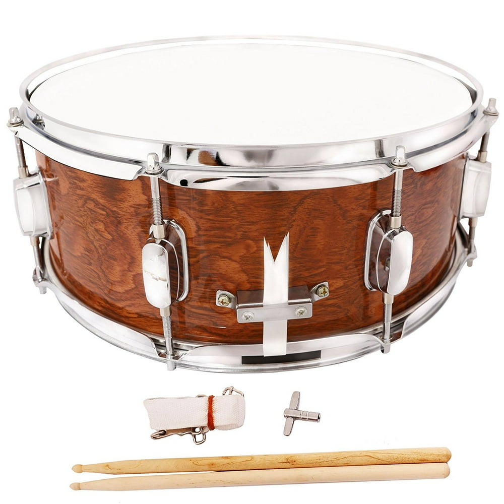 Marching Snare Drum Dark Wood Shell Percussion Poplar 14x5.5 Inch