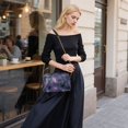 thumbnail image 5 of FORMRS Women Crossbody Purse with Chain Strap Vegan Leather Shoulder Handbag, Purple Sky Pattern, 5 of 7
