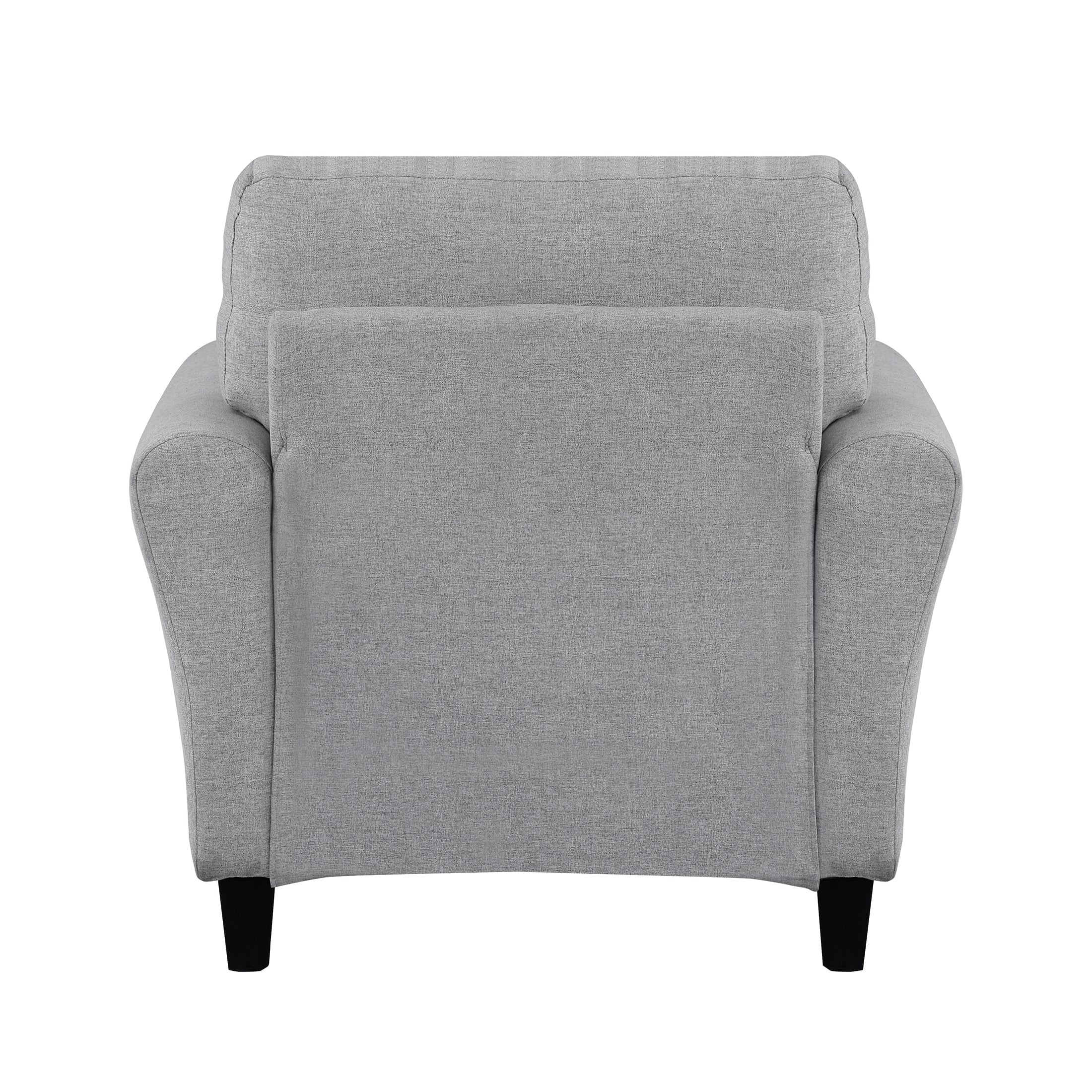 OakvillePark Eunice Fabric Upholstered Living Room Chair, Dark Gray