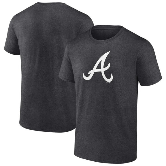 Men's Charcoal Atlanta Braves Monochrome T-Shirt