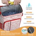 thumbnail image 2 of Travel Cooler Bag - Red Baseball Terms Pattern Camping Beer Cooler Backpack with Bottle Opener- Waterproof Insulated Picnic Backpacks - Cooler Bag for Beach, 2 of 6