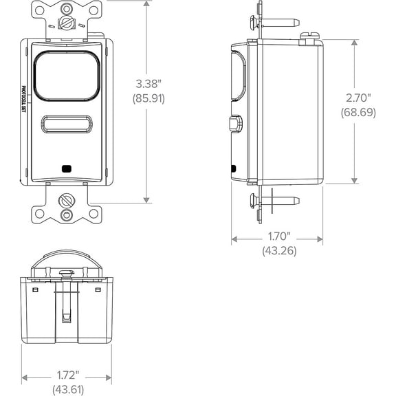 Hubbell Lighthawk Passive Infrared (PIR) Wall Switch Sensor, LHDCIRD2-G-IV, ivory,