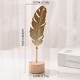 thumbnail image 3 of Sinkoo 3pcs Gold Leaf Home Decor Set, Table Top Decor, Metal Leaves Statues, Modern Artistic Sculptures for Living Room, Office & Home Decor (Monstera Deliciosa, Feather, Ginkgo), 3 of 4