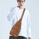 thumbnail image 4 of Bolso bandolera para hombre y mujer | Mochila pequeña impermeable para el pecho con orificio para auriculares | Mochila ligera de 30 x 18 x 8 cm | Bolso bandolera para senderismo, camping, viajes al, 4 of 5