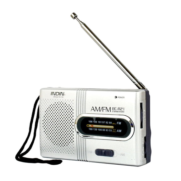 RIWPKFH Portable Mini Radio Handheld Dual Band AM FM Music Player Speaker with Telescopic Antenna Outdoor Radio Stereo