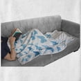 thumbnail image 6 of Vintage Blue Soft Flannel Fleece Blanket, Diagonally Flying Flock of Butterflies Swallowtail and Birdwings, Cozy Plush for Indoor and Outdoor Use, 50" x 70", Baby Blue and Azure Blue, by Ambesonne, 6 of 6