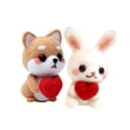 thumbnail image 4 of Kit de fieltro Suministros de fieltro Lindo kit de fieltro de lana para principiantes Juguete de peluche DIY Lana 2 piezas, 4 of 9