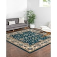 thumbnail image 5 of Unique Loom Medina Collection Area Rug - Hijaz (7' 10" Square Egyptian Blue/Brown), 5 of 12